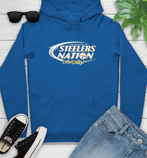 NFL A True Friend Of The Pittsburgh Steelers Dilly Dilly Football Sports Youth Hoodie 11