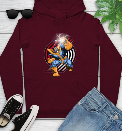 Portland Trail Blazers NBA Basketball Thanos Avengers Infinity War Marvel Youth Hoodie 7