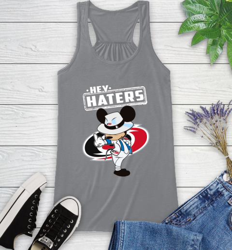 NHL Hey Haters Mickey Hockey Sports Carolina Hurricanes Racerback Tank 4