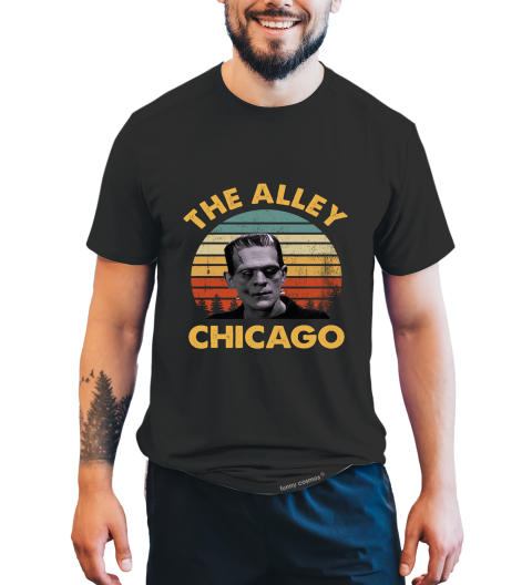 Frankenstein Vintage T Shirt, The Alley Chicago Tshirt, The Monster T Shirt, Halloween Gifts