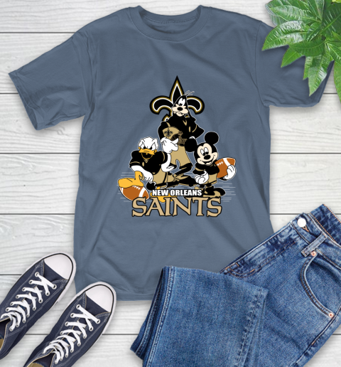 NFL New Orleans Saints Mickey Mouse Donald Duck Goofy Football Shirt T-Shirt 8
