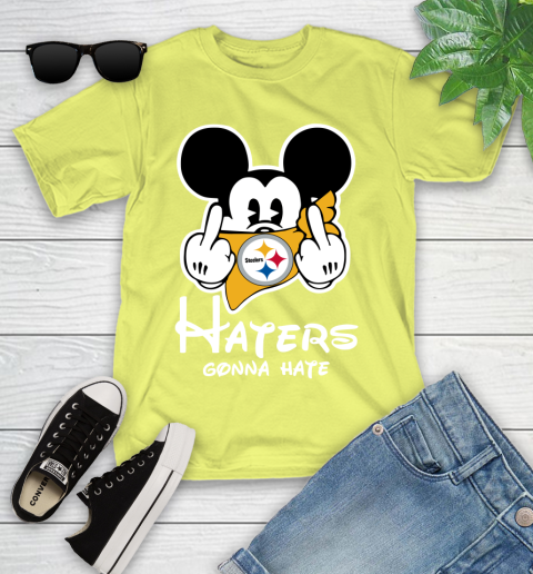 NFL Pittsburgh Steelers Haters Gonna Hate Mickey Mouse Disney Football T Shirt_000 Youth T-Shirt 10