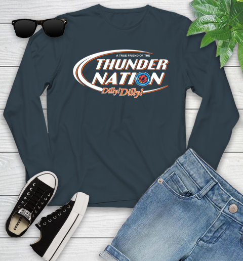 NBA A True Friend Of The Oklahoma City Thunder Dilly Dilly Basketball Sports Youth Long Sleeve 9