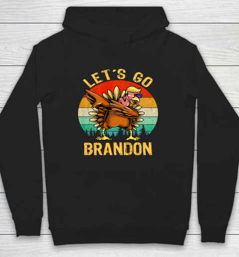 Dabbing Turkey Trump Let's go Brandon Conservative Vintage Hoodie