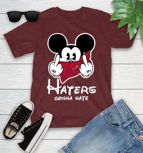 MLB Atlanta Braves Haters Gonna Hate Mickey Mouse Disney Baseball T Shirt_000 Youth T-Shirt 14