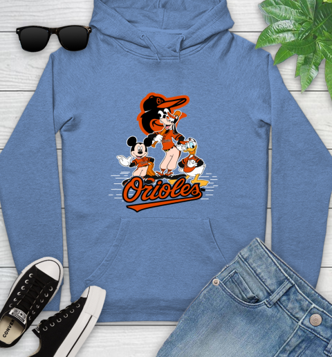 MLB Baltimore Orioles Mickey Mouse Donald Duck Goofy Baseball T Shirt Youth Hoodie 13