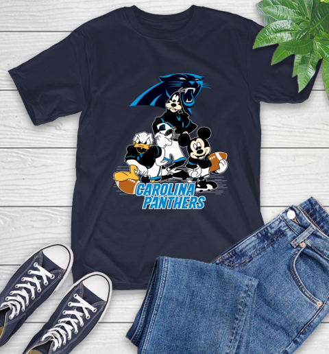 NFL Carolina Panthers Mickey Mouse Donald Duck Goofy Football Shirt T-Shirt 3