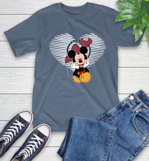 NHL New Jersey Devils The Heart Mickey Mouse Disney Hockey T-Shirt 8