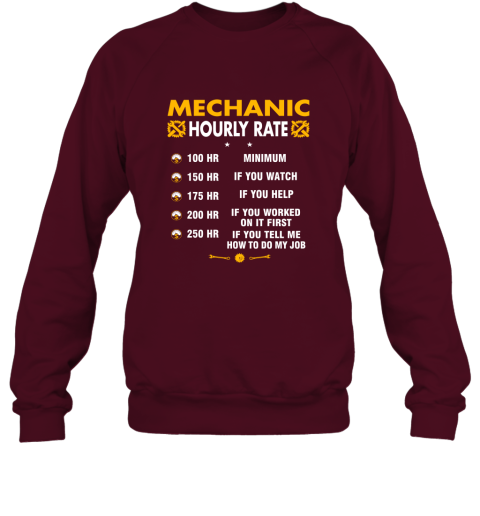 Funny Mechanic Hourly Rate Job If You Tell Me How To Do My Job AMZ Sweatshirt