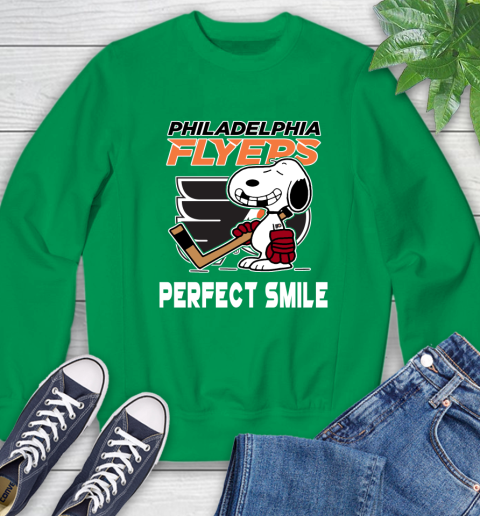 NHL Philadelphia Flyers Snoopy Perfect Smile The Peanuts Movie Hockey T Shirt Sweatshirt 7