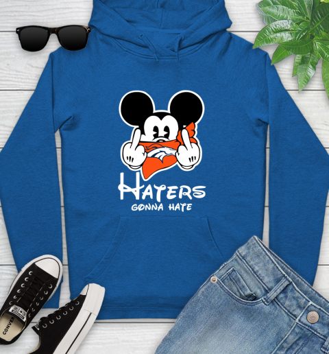 NFL Denver Broncos Haters Gonna Hate Mickey Mouse Disney Football T Shirt Youth Hoodie 11