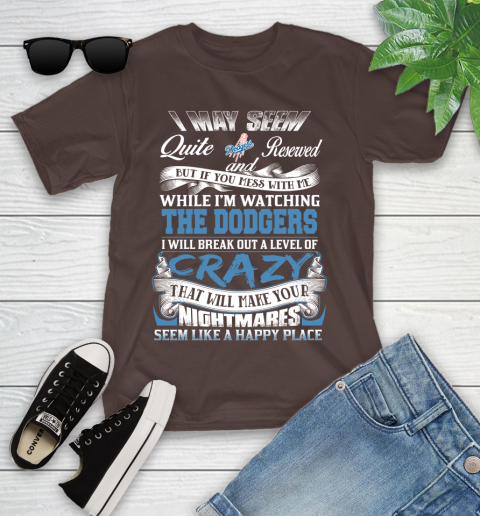 Los Angeles Dodgers MLB Baseball Don't Mess With Me While I'm Watching My Team Youth T-Shirt 7