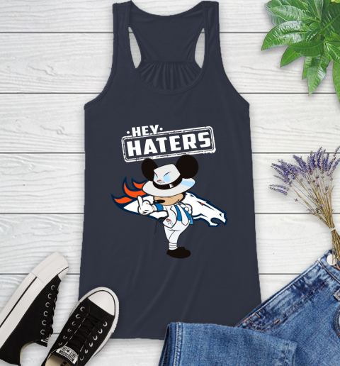 NFL Hey Haters Mickey Football Sports Denver Broncos Racerback Tank 10