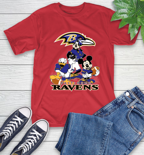 NFL Baltimore Ravens Mickey Mouse Donald Duck Goofy Football Shirt T-Shirt 11