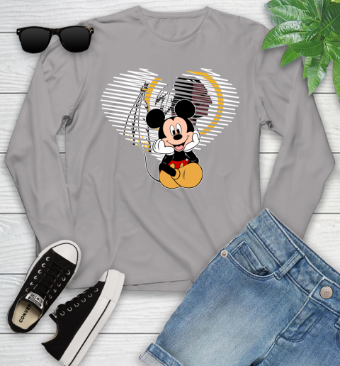 NFL Washington Redskins The Heart Mickey Mouse Disney Football T Shirt_000 Youth Long Sleeve 5