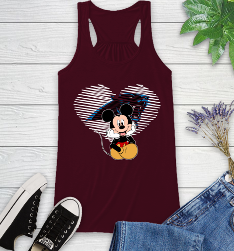 NFL Carolina Panthers The Heart Mickey Mouse Disney Football T Shirt_000 Racerback Tank 2