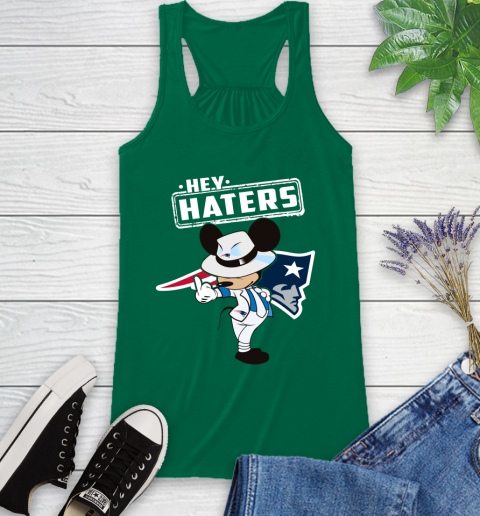 NFL Hey Haters Mickey Football Sports New England Patriots Racerback Tank 6