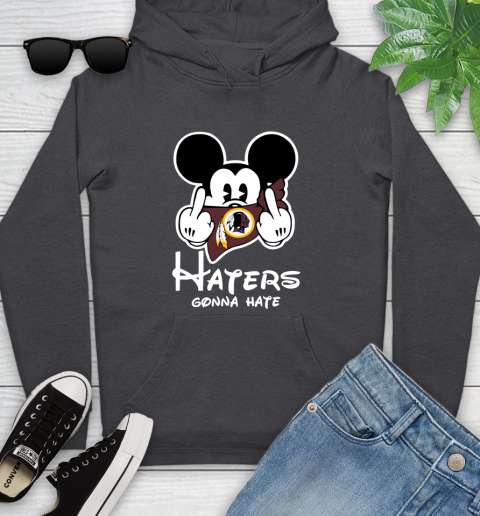 NFL Washington Redskins Haters Gonna Hate Mickey Mouse Disney Football T Shirt Youth Hoodie 8