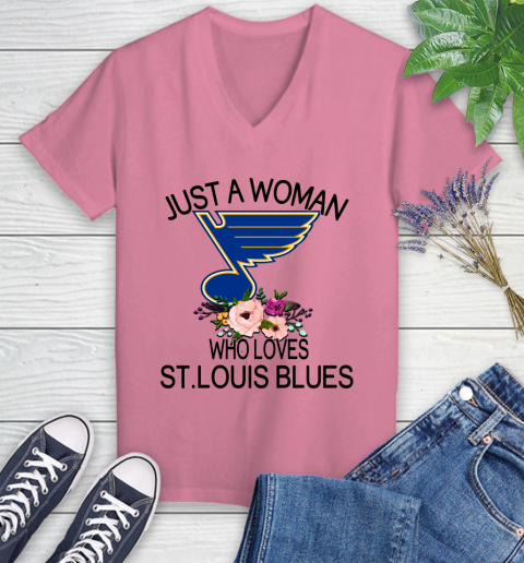 women's blues hockey shirt