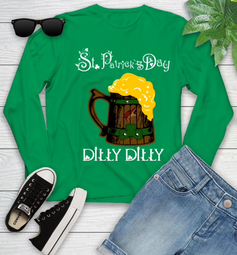 NHL Arizona Coyotes St Patrick's Day Dilly Dilly Beer Hockey Sports Youth Long Sleeve 7
