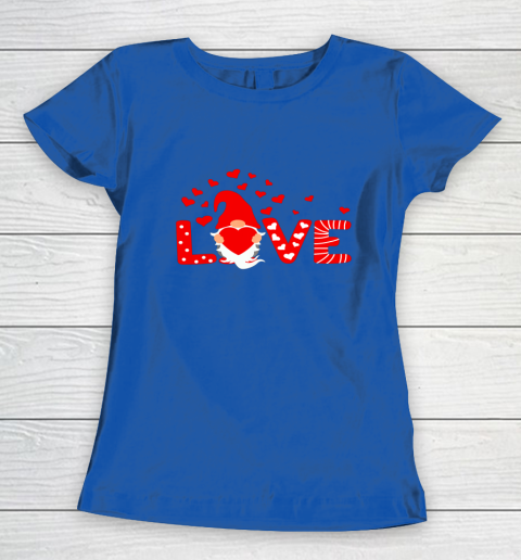 Valentine's Day LOVE Gnomies Holding Red Heart Valentine Women's T-Shirt 14
