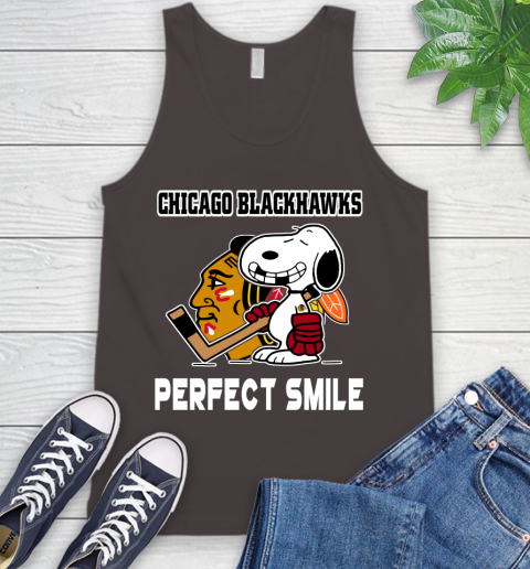 NHL Chicago Blackhawks Snoopy Perfect Smile The Peanuts Movie Hockey T Shirt Tank Top 6