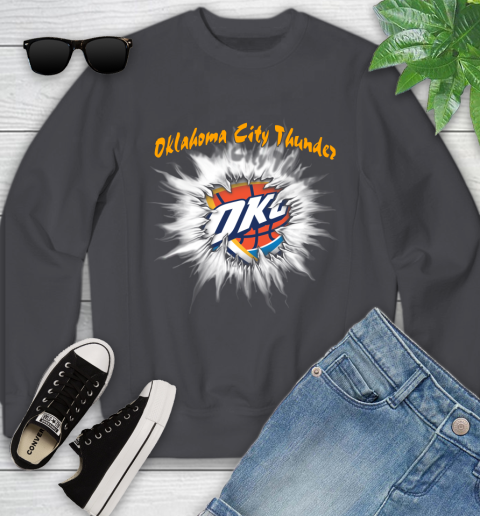Oklahoma City Thunder NBA Basketball Rip Sports Youth Sweatshirt 5