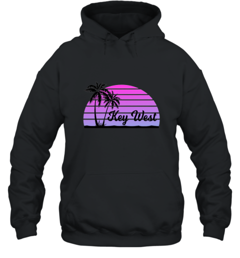 KEY WEST Souvenirs T Shirt Palm Tree Beach Sun Florida Keys Hooded