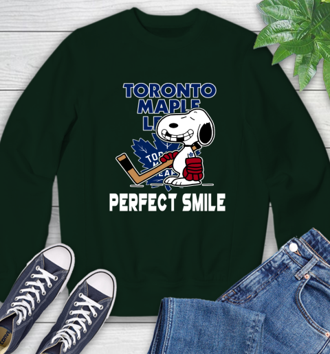 NHL Toronto Maple Leafs Snoopy Perfect Smile The Peanuts Movie Hockey T Shirt Sweatshirt 12