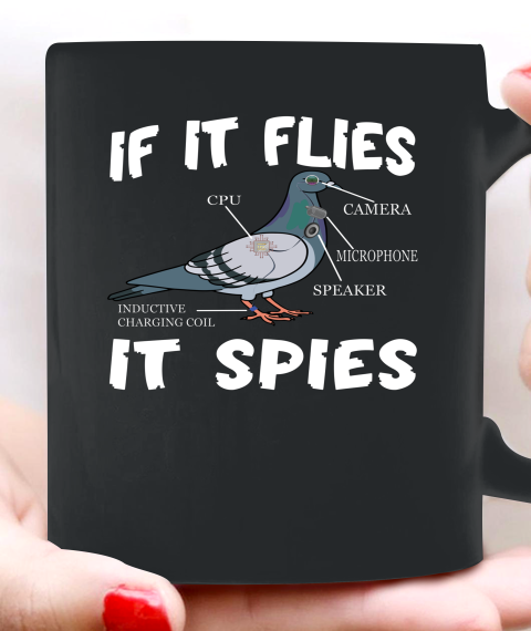Birds Are Not Real Shirt Funny Bird Spies Conspiracy Theory Birds Ceramic Mug 11oz