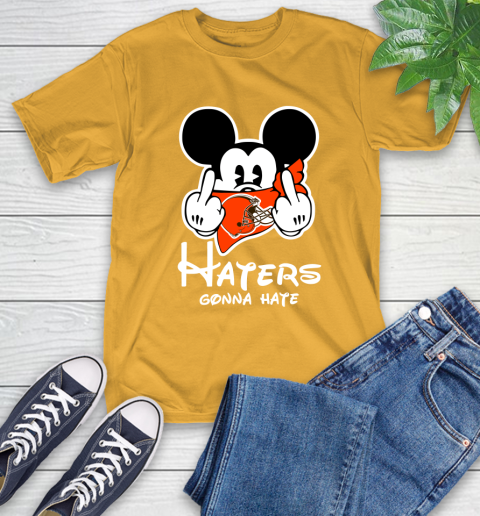 NFL Cleveland Browns Haters Gonna Hate Mickey Mouse Disney Football T Shirt T-Shirt 2