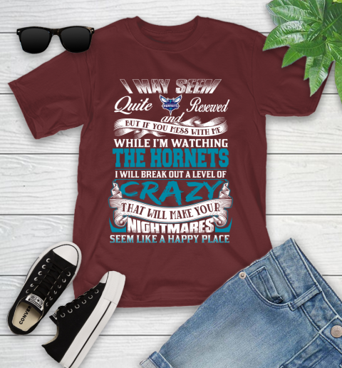 Charlotte Hornets NBA Basketball Don't Mess With Me While I'm Watching My Team Youth T-Shirt 14