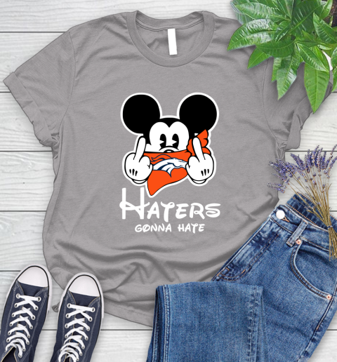 NFL Denver Broncos Haters Gonna Hate Mickey Mouse Disney Football T Shirt Women's T-Shirt 5