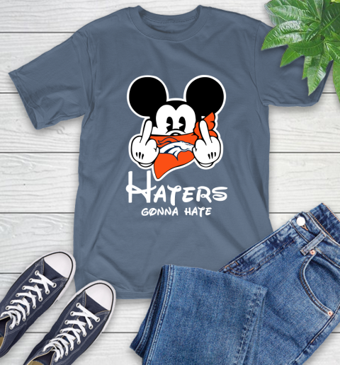 NFL Denver Broncos Haters Gonna Hate Mickey Mouse Disney Football T Shirt T-Shirt 8