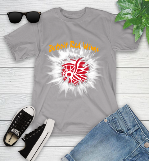 Detroit Red Wings NHL Hockey Adoring Fan Rip Sports Youth T-Shirt 4