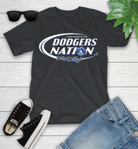 MLB A True Friend Of The Los Angeles Dodgers Dilly Dilly Baseball Sports Youth T-Shirt