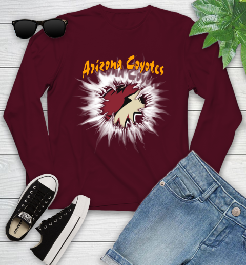 Arizona Coyotes NHL Hockey Adoring Fan Rip Sports Youth Long Sleeve 6