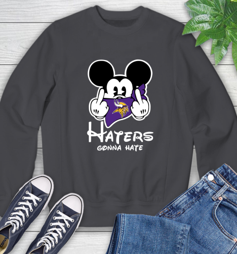 NFL Minnesota Vikings Haters Gonna Hate Mickey Mouse Disney Football T Shirt Sweatshirt 6