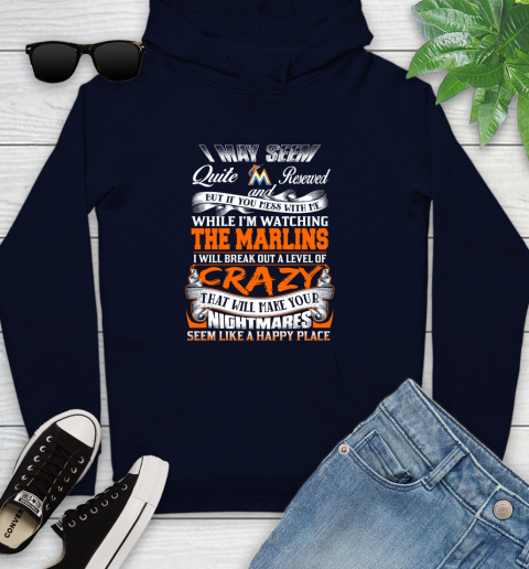 Miami Marlins MLB Baseball Don't Mess With Me While I'm Watching My Team Youth Hoodie 3