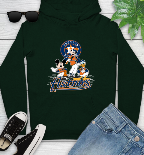 MLB Houston Astros Mickey Mouse Donald Duck Goofy Baseball T Shirt Youth Hoodie 14