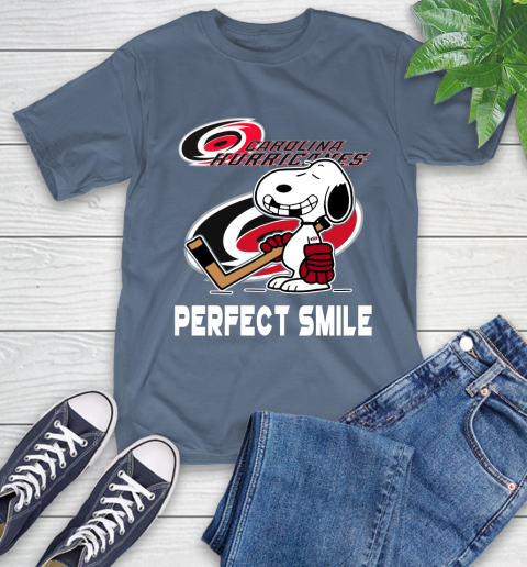 NHL Carolina Hurricanes Snoopy Perfect Smile The Peanuts Movie Hockey T Shirt T-Shirt 8