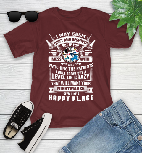New England Patriots NFL Football Don't Mess With Me While I'm Watching My Team Sports Youth T-Shirt 14