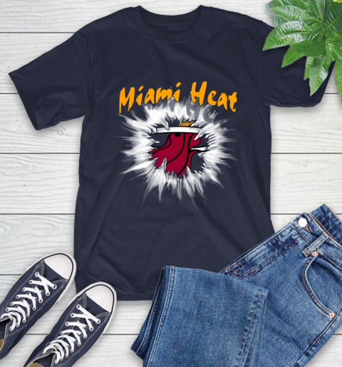 Miami Heat NBA Basketball Rip Sports T-Shirt 3