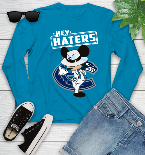 NHL Hey Haters Mickey Hockey Sports Vancouver Canucks Youth Long Sleeve 8