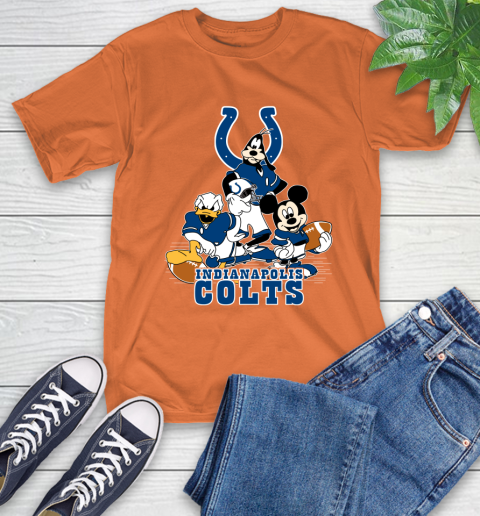 NFL Indianapolis Colts Mickey Mouse Donald Duck Goofy Football Shirt T-Shirt 4