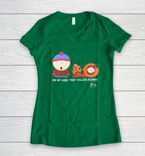 Oh My God They Killed Kenny Shirt South Park Adult Cartoon Women's V-Neck T-Shirt 3