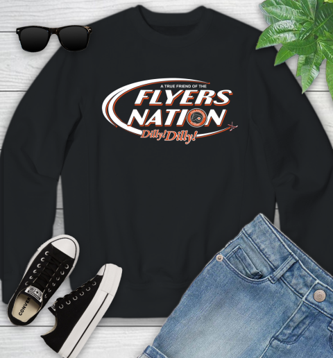 NHL A True Friend Of The Philadelphia Flyers Dilly Dilly Hockey Sports Youth Sweatshirt