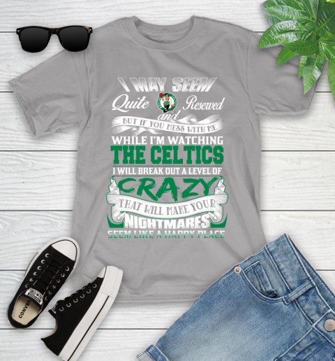 Boston Celtics NBA Basketball Don't Mess With Me While I'm Watching My Team Youth T-Shirt 4