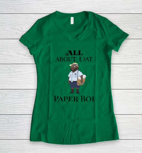 Paper Boi Shirt  All About My Man Dat Women's V-Neck T-Shirt 3