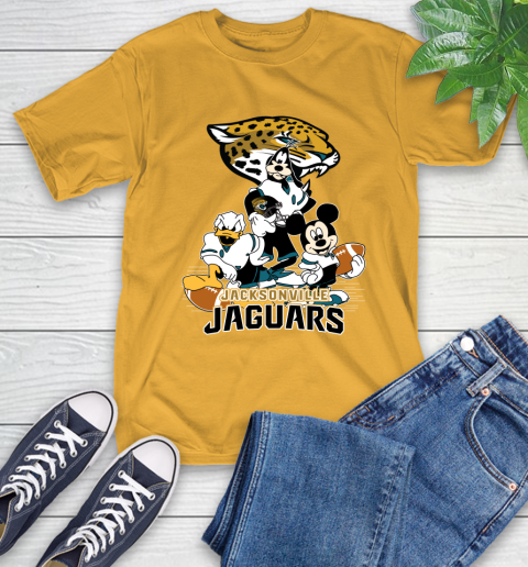 NFL Jacksonville Jaguars Mickey Mouse Donald Duck Goofy Football Shirt T-Shirt 2